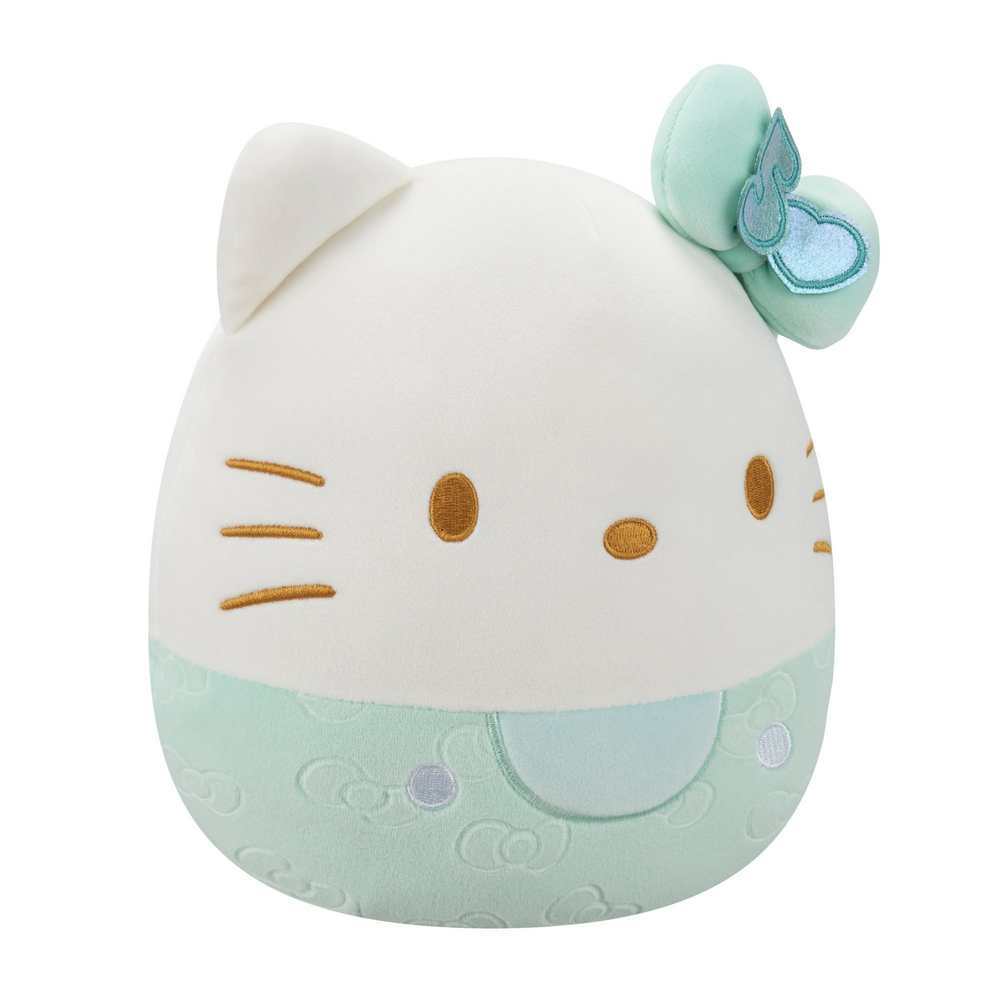 Squishmallows 8" 50th Anniversary Bow - Hello Kitty Green