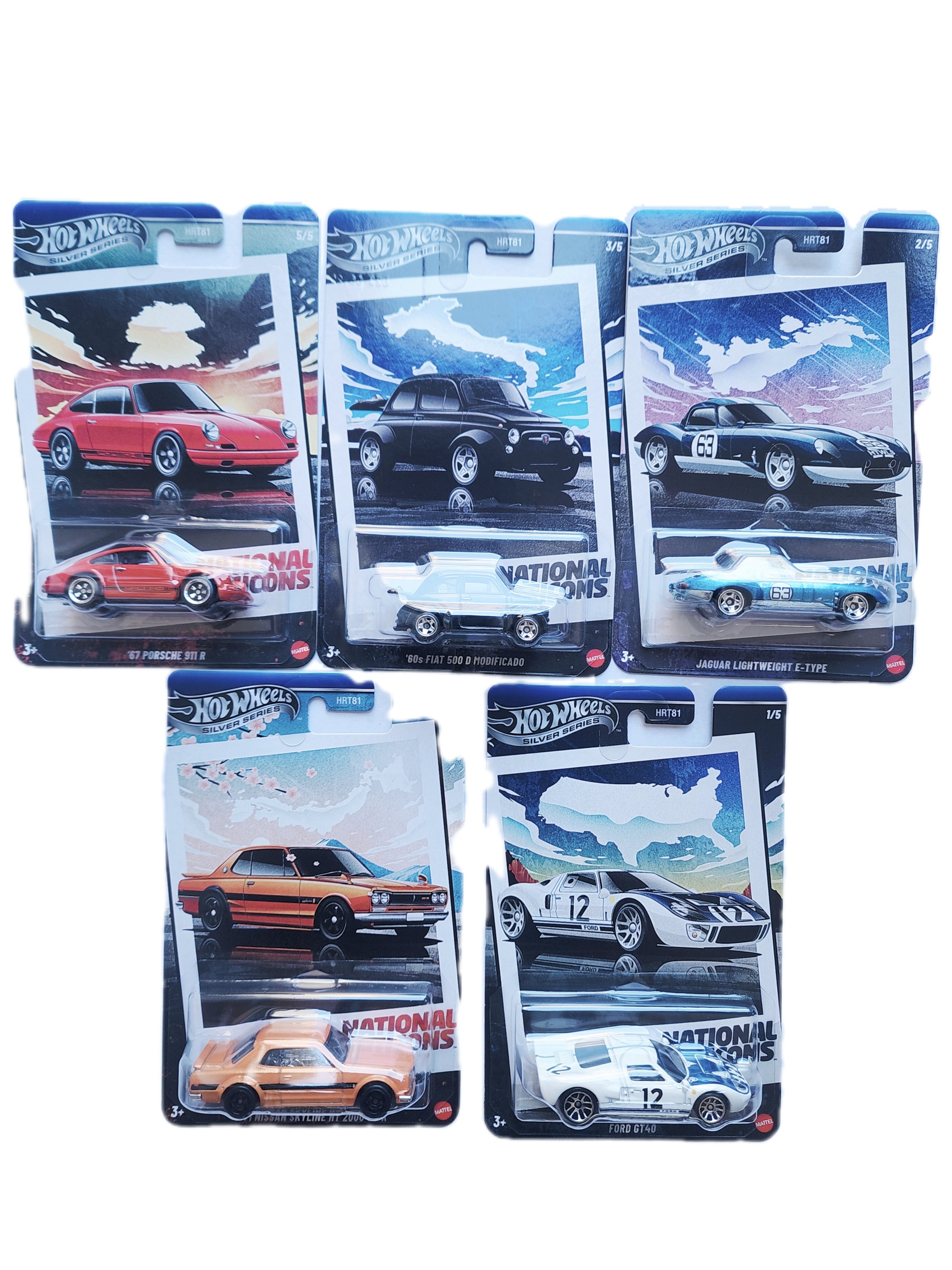 Hot Wheels Silver Series set of 5