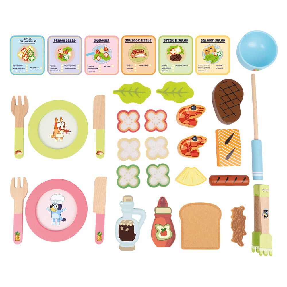 Bluey - Wooden BBQ & Salad Set