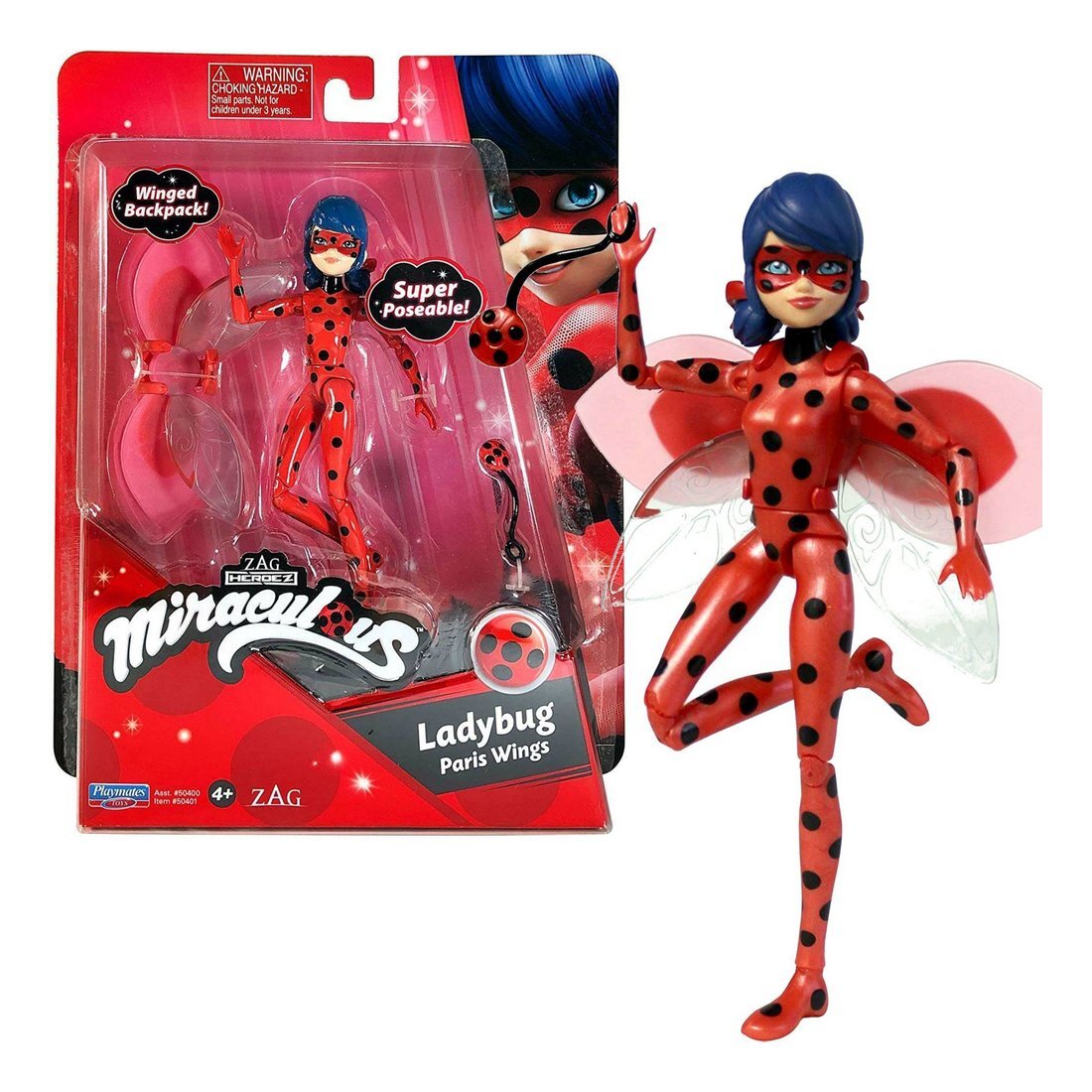 Miraculous Small Doll - Ladybug Paris Wings